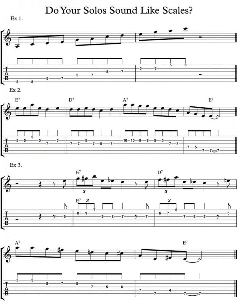 guitar cool do your solos sound like scales