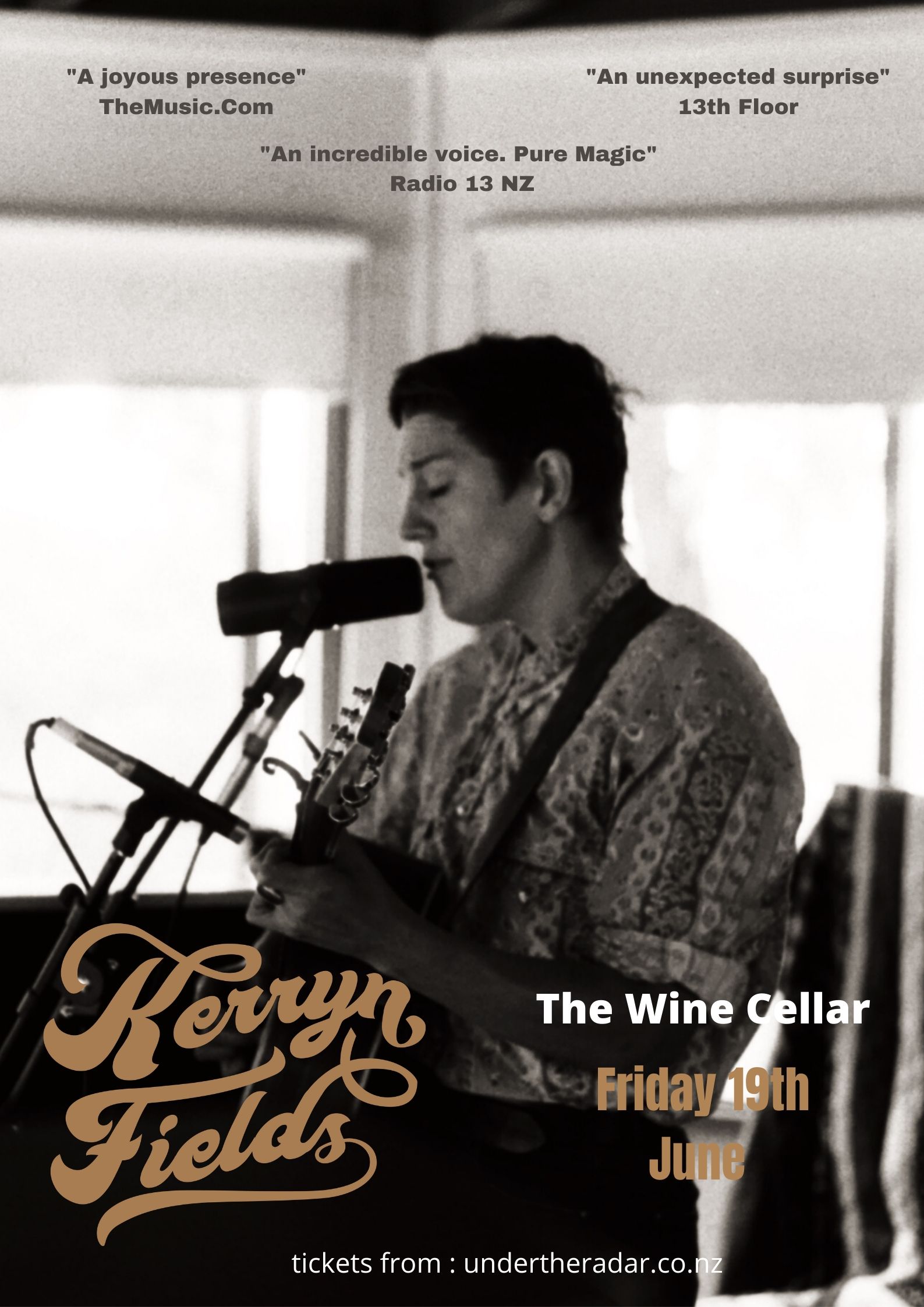 Gig Guide Kerryn Fields, Auckland June 19 Gig Guide NZ Musician